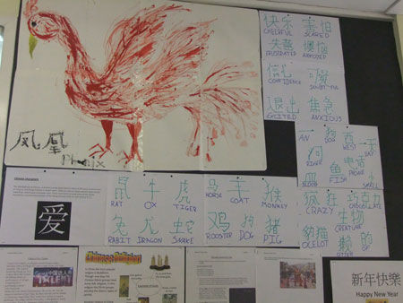 学生们的汉字与书画