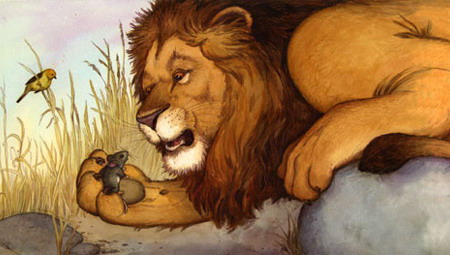 小学英语课外阅读:-狮子和老鼠