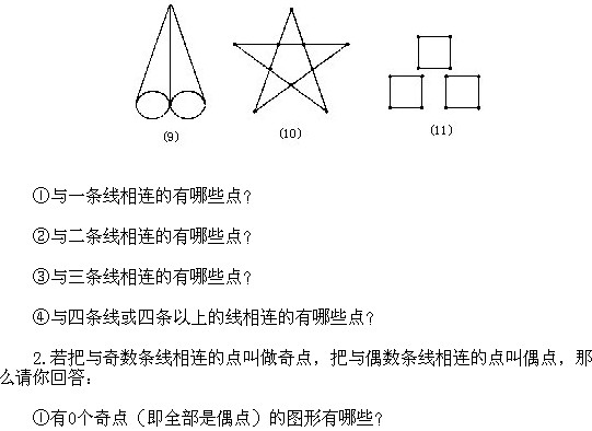 二年级数学(下)第五讲 一笔画问题习题