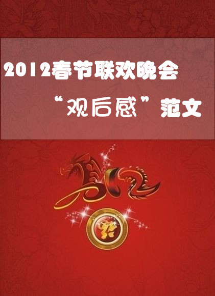 2012龙年春节联欢晚会观后感范文