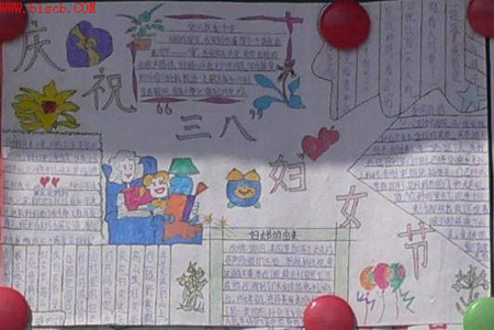 <em>关于三八妇女节</em>的<em>手抄报</em>:祝三八快乐