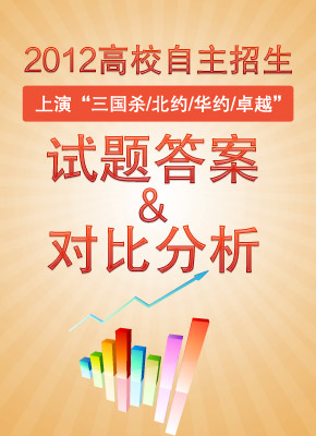 试题对比 冷眼看穿自招“三国杀”