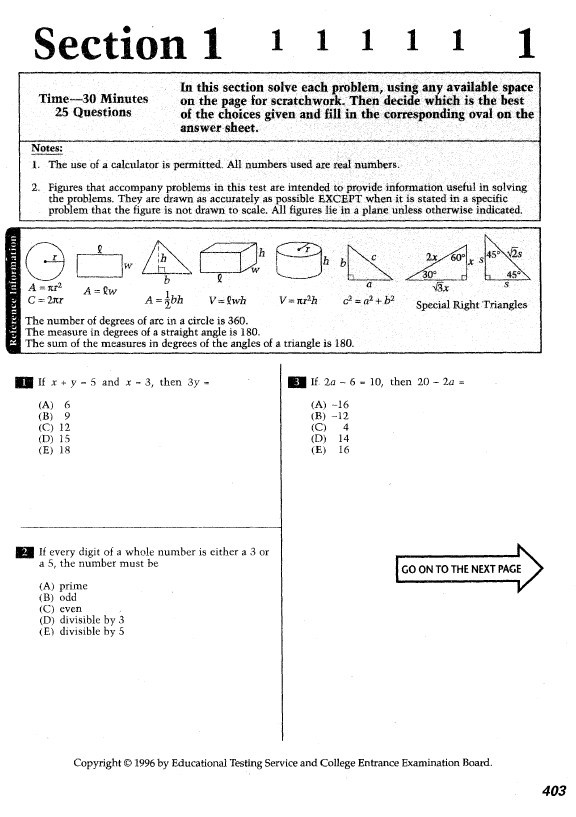 1997年1月SAT真题下载（PDF格式）