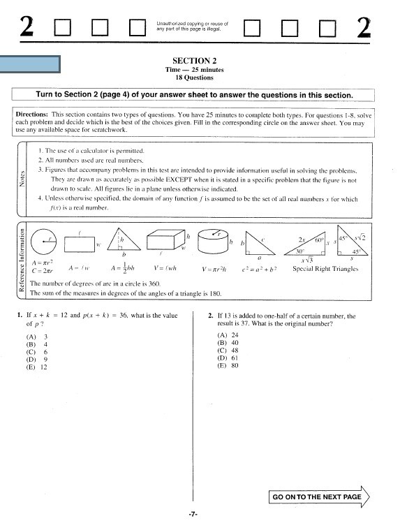 2006年1月SAT真题下载（PDF格式）