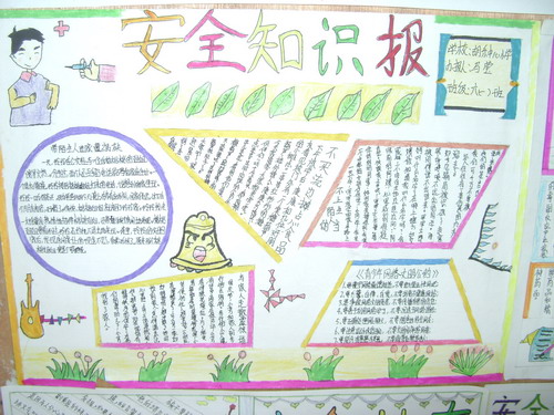 安全卫生手抄报:安全知识报