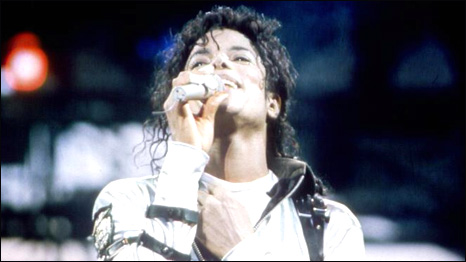 Michael Jackson performing live in concert in 1998