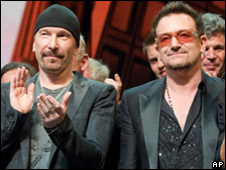 The Edge and Bono from U2