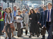 Londoners on their way to work