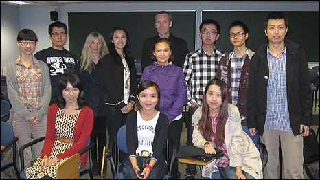 KCL students and Damien Fitzpatrick