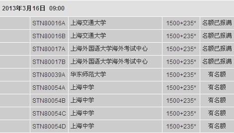 托福报名3月16日/17日考位紧张 上海即将报满