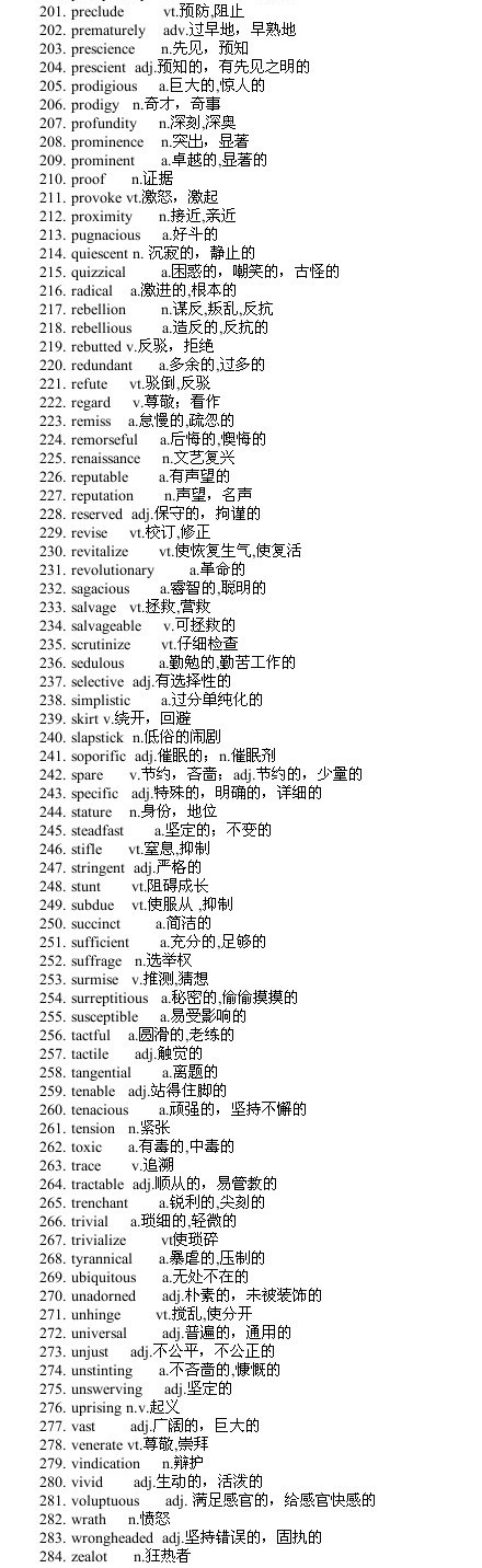 新东方李昇：2013年5月香港SAT考试必备词汇_201-300