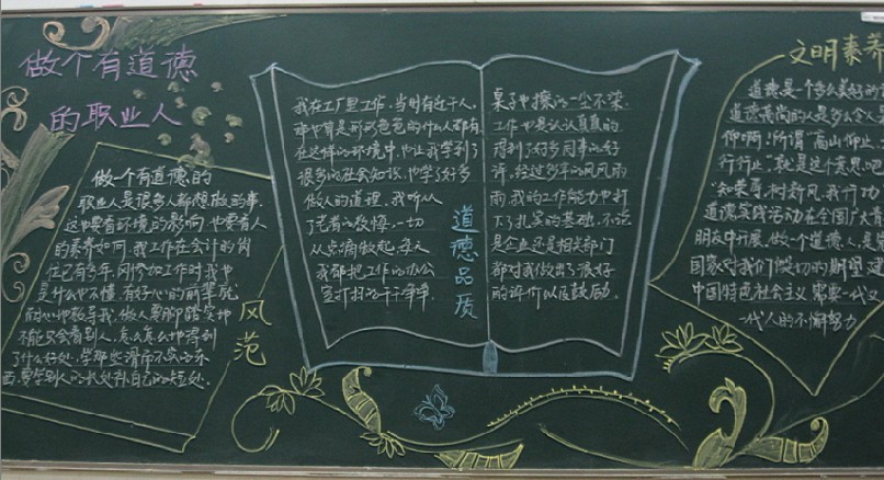 小学生新学期黑板报:道德品质