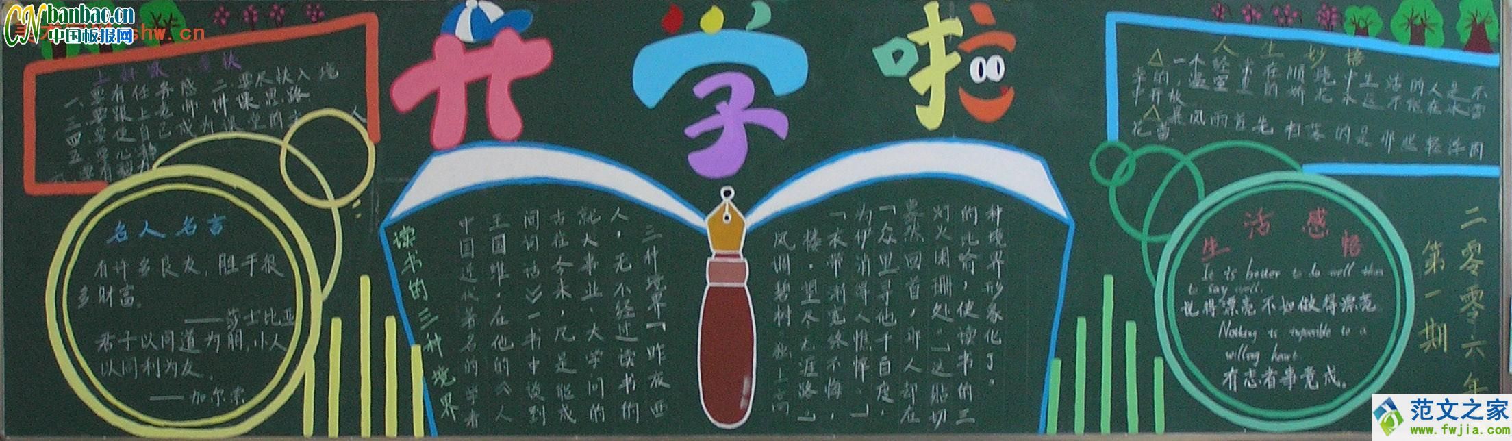 好看的新学期新打算黑板报