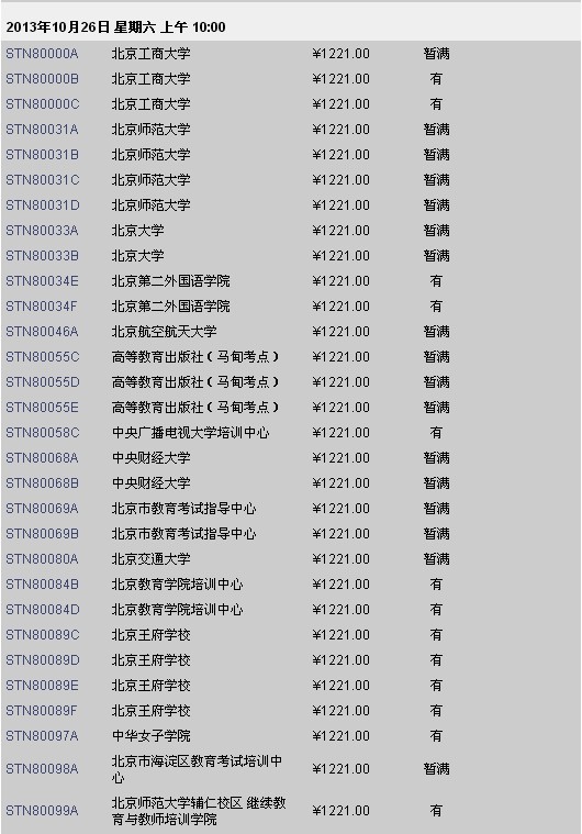 GRE报名:9月考位满 10月北京尚有部分考位