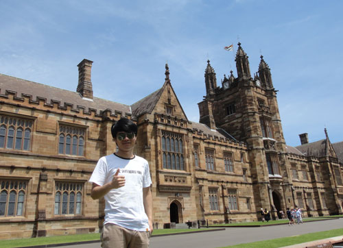 刘俊老师在澳大利亚时为数不多的留影