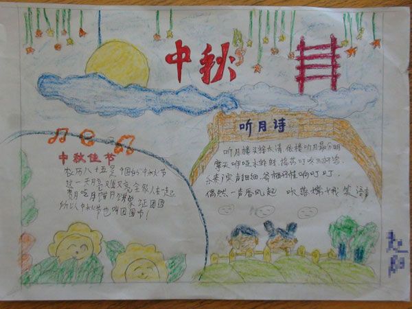 2013中秋节手抄报资料:中秋月