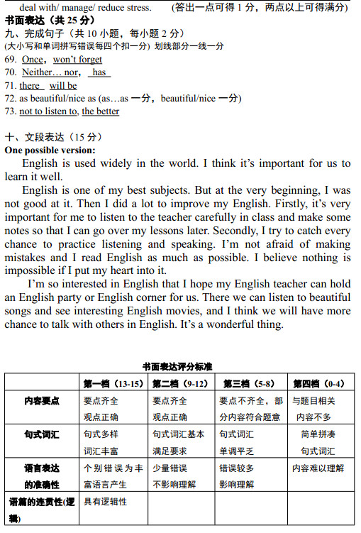 2013东城期中考试,初三英语期中试卷,英语试卷答案