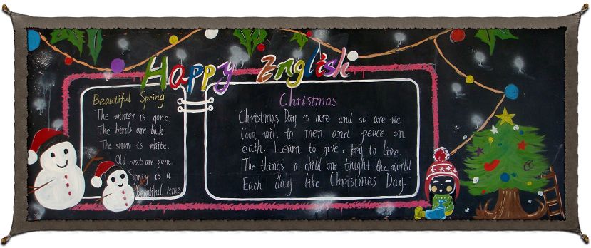 圣诞节英语黑板报:圣诞老人