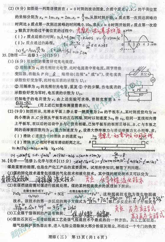 太原新东方一对一学习中心解析高考理综 2014