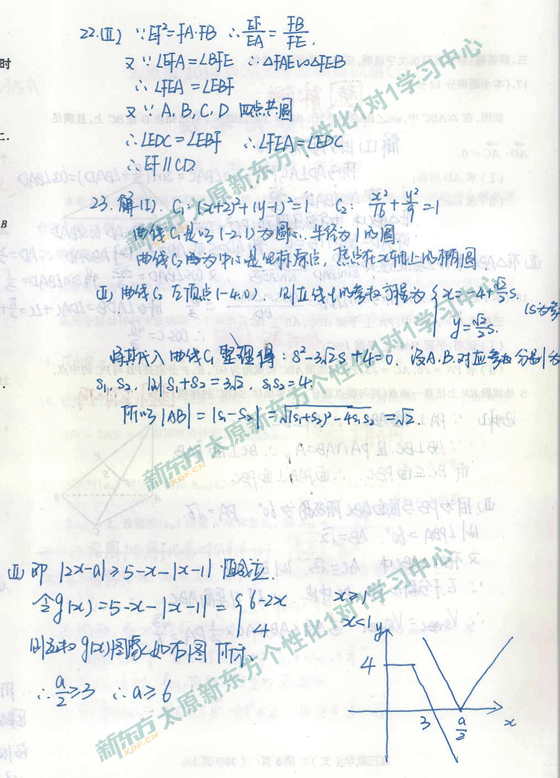 太原新东方一对一学习中心解析高考数学(文) 2