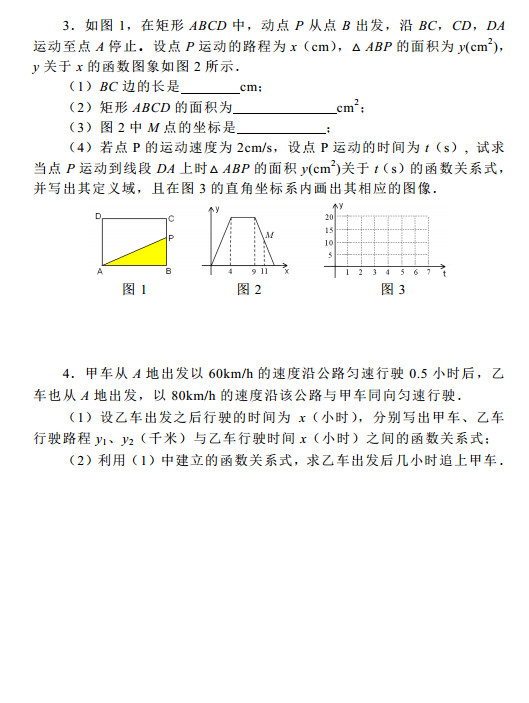 2015中考数学考前热身训练29：函数