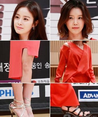 金泰熙&蔡贞安教你橘红色夏装怎么穿     