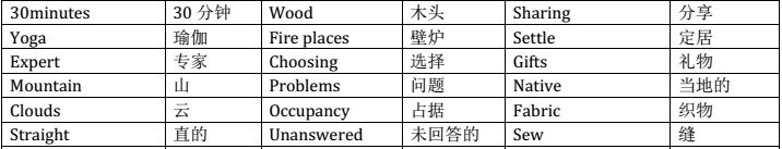 雅思听力核心机经词汇--2011场景十九