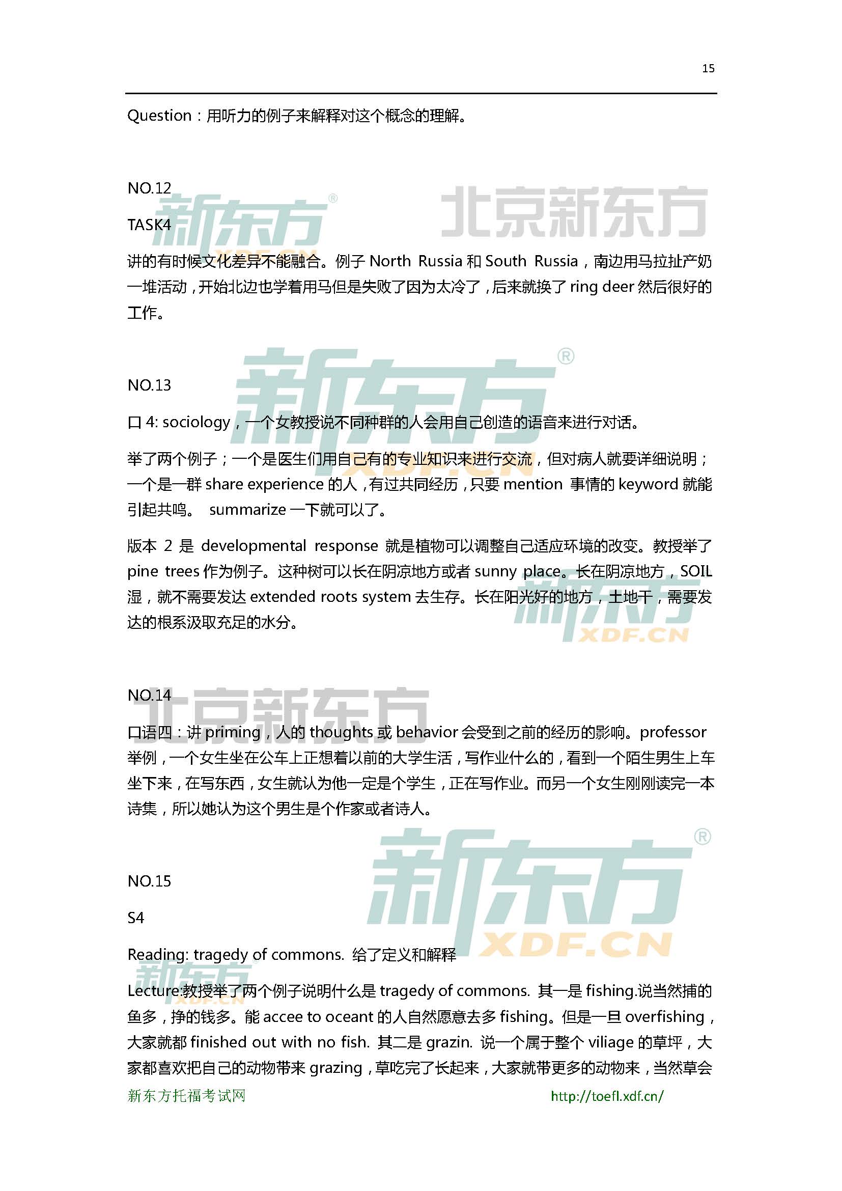 2016年3月19日托福口语机经