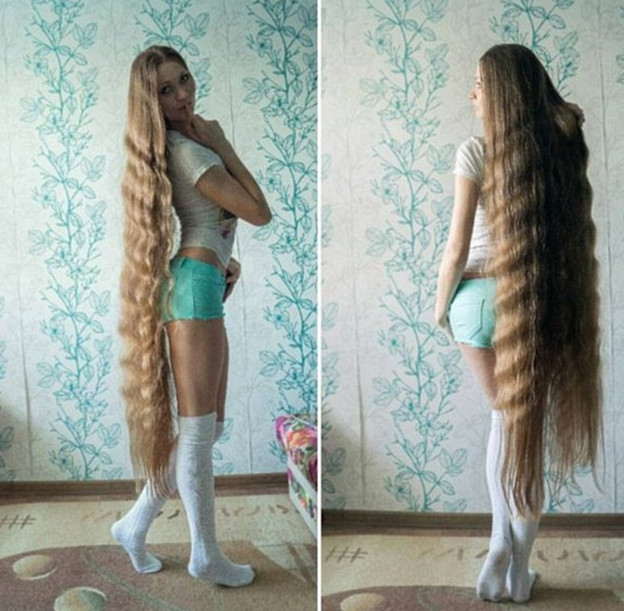 俄罗斯女孩13年不剪发 长发吸粉10万粉丝