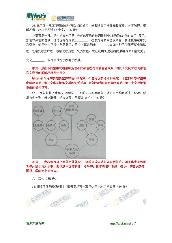 2016新课标Ⅰ高考语文试题及答案解析(石家庄新东方)