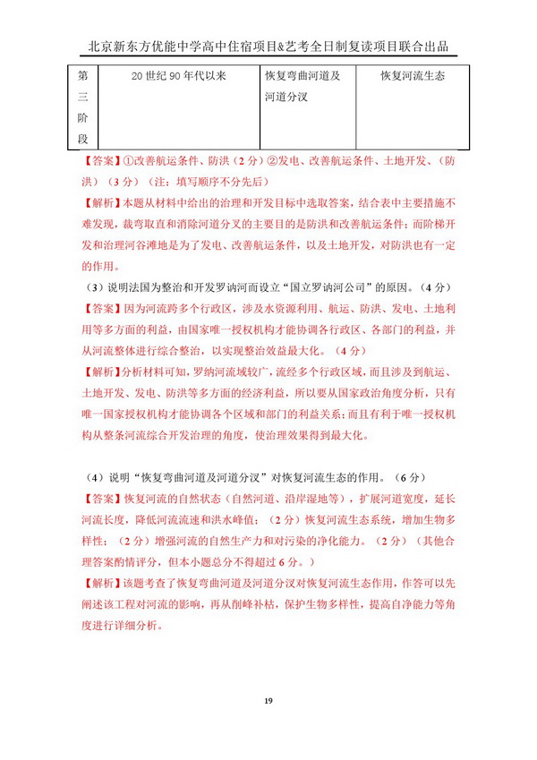 2016年高考新课标二卷文综试卷逐题解析（新东方版）