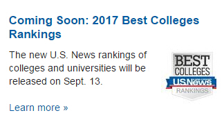 US News即将发布2017全美大学排名