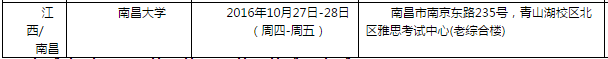 雅思口语考试安排通知 – 10月29日场次