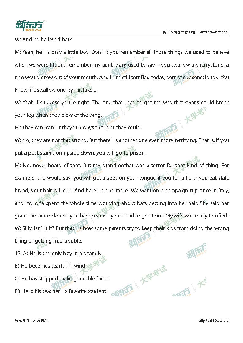 2017年6月大学英语四级试题及答案解析（完整版）