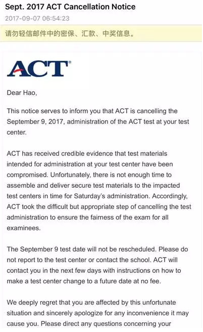 9月9日ACT考试取消 你还有哪些选择