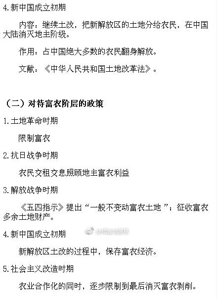 2018考研政治冲刺：中国共产党土地政策四大必看考点