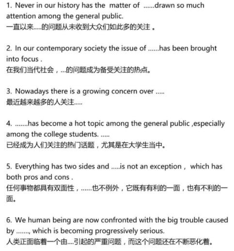 新东方：50个四六级写作常见功能句