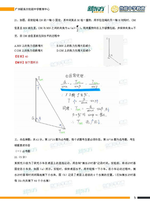 2017年广东省高考物理真题及答案