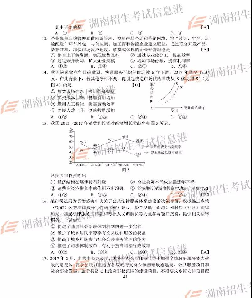 长沙新东方全国卷一高考文综真题卷