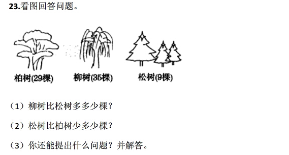 2017长沙一年级下册数学期末考试真题及答案（三）