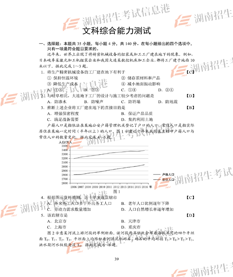 2018全国卷1高考文综试题及答案