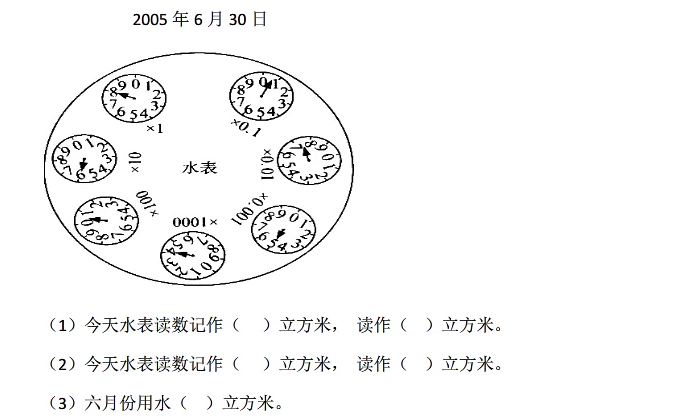 2017长沙四年级下册数学期末考试真题及答案（六）