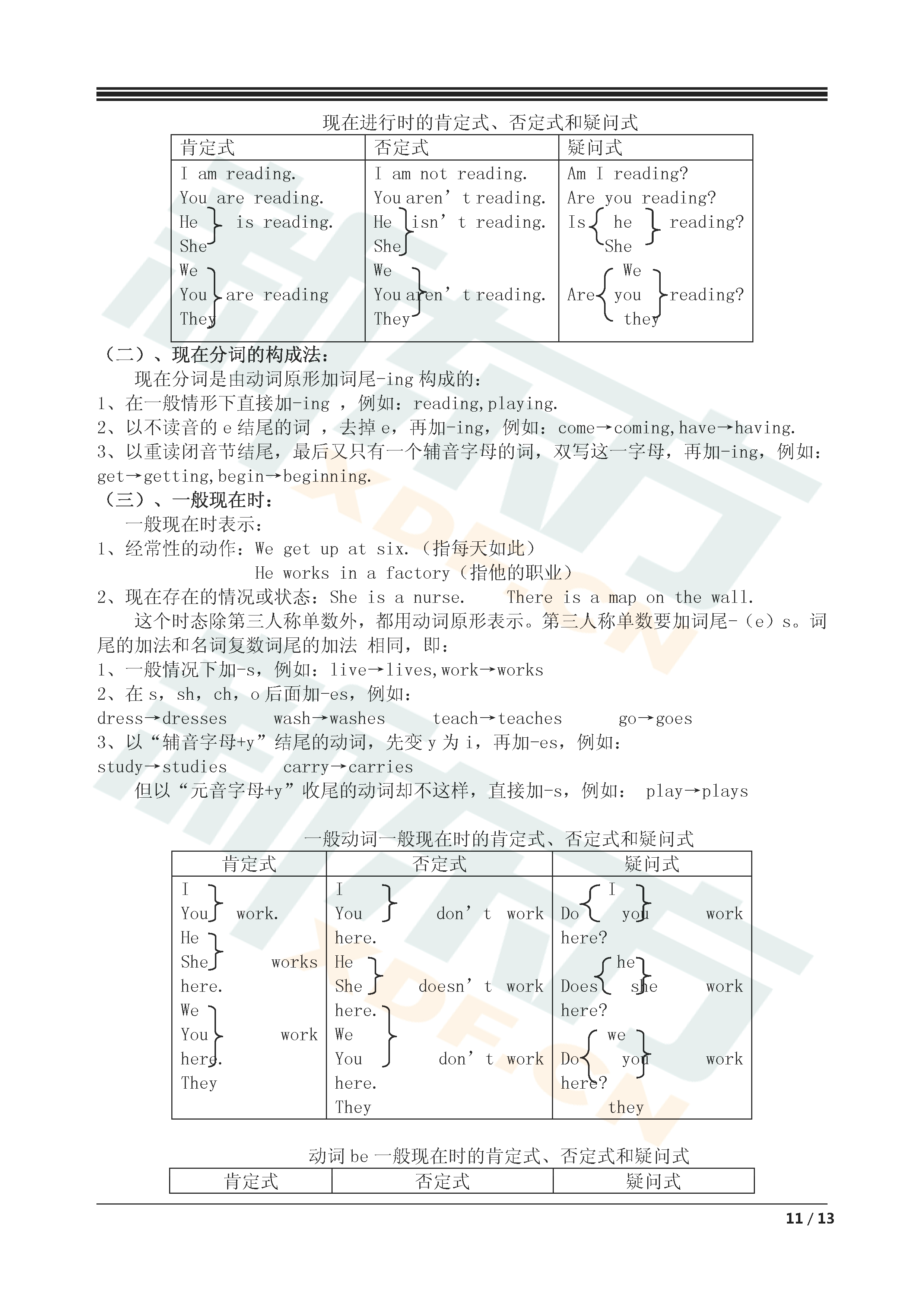 新东方小学英语语法知识归纳（下）