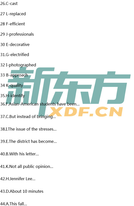 2018四级考试第一套答案