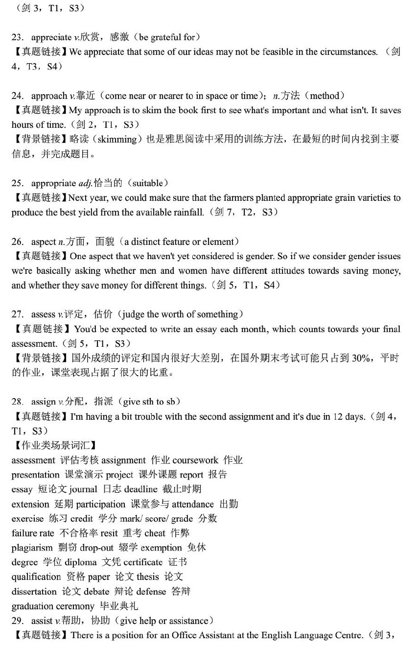 雅思听力机经最高频的278个单词