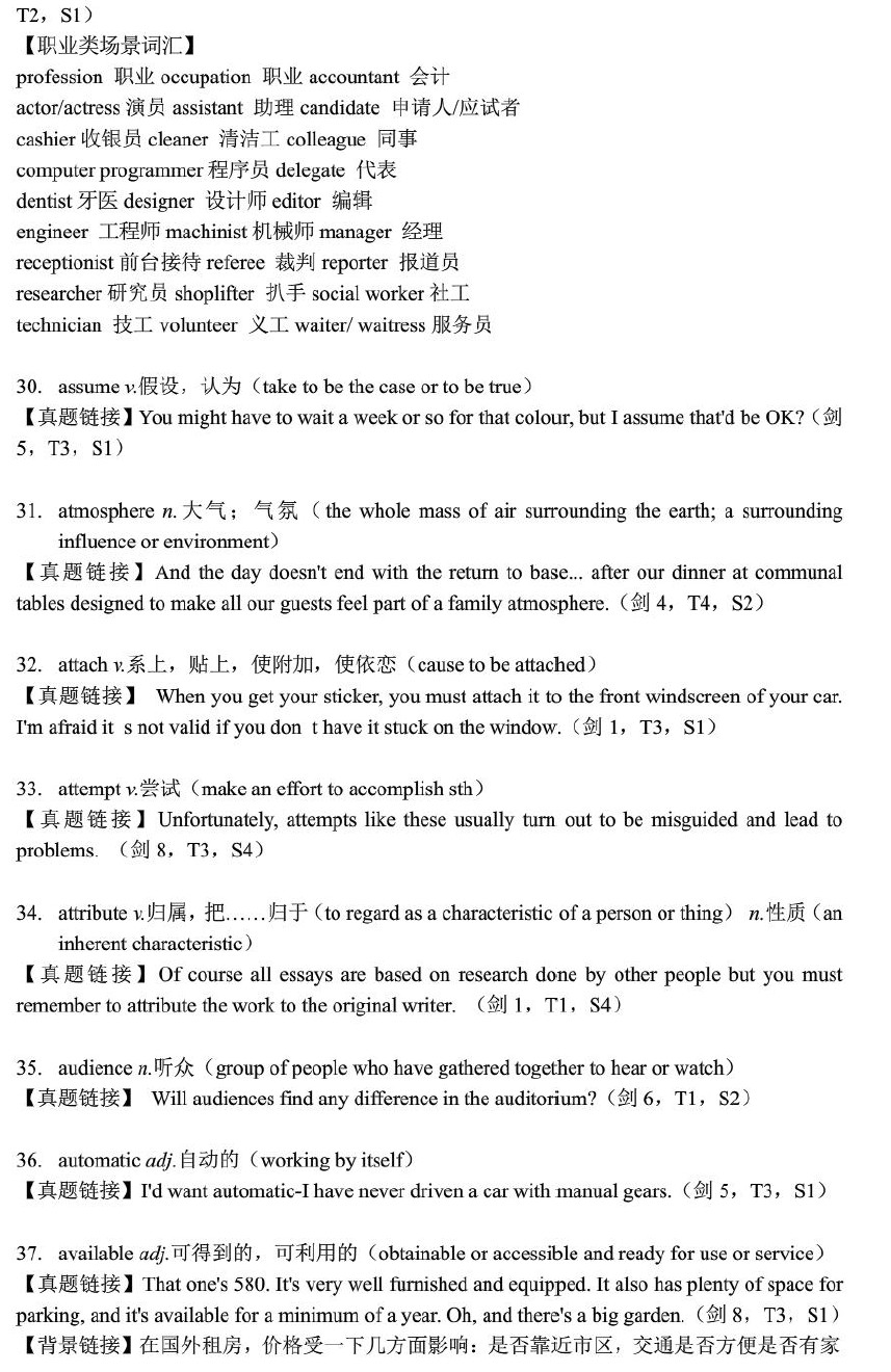 雅思听力机经最高频的278个单词