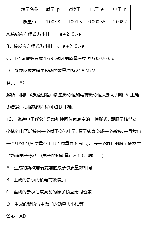 2018高二物理选修3-5第十九章检测卷