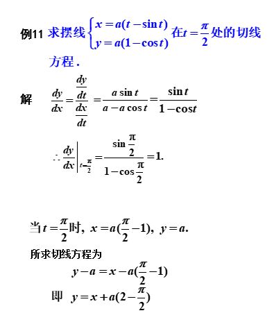 隐函数微分法之参数方程求导（例1）