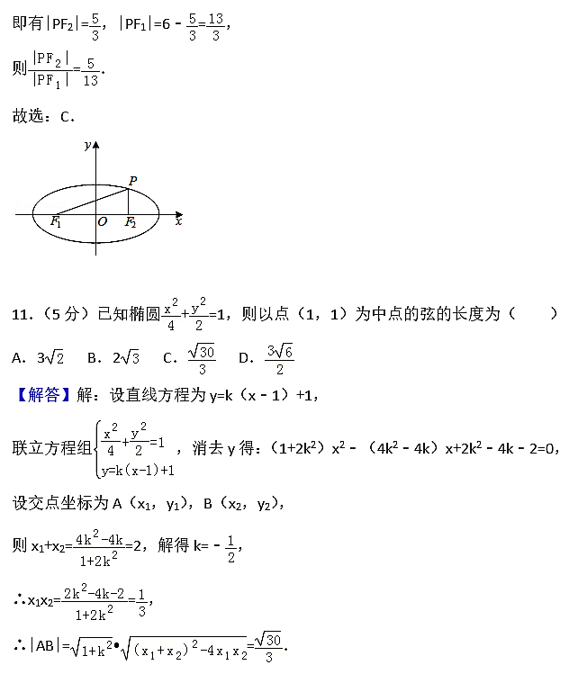 2017年株洲二中高二上文数月考试题