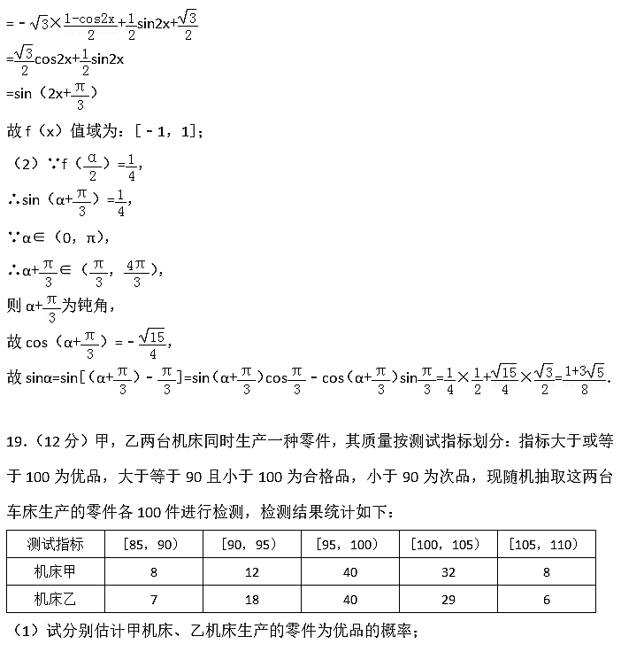 2017年株洲二中高二上文数月考试题